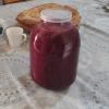 3х-литровая банка перекрученной с сахаром малины сорта Мейданлы